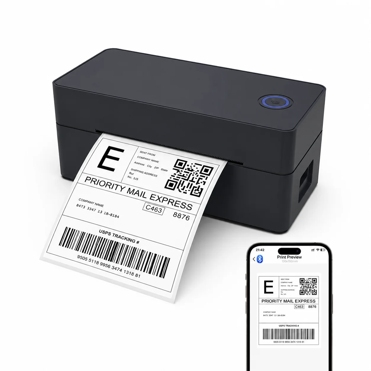 Wireless Bluetooth Mini Thermal Instant Printer No Ink Toner Easy Use Suitable for Couriers and Logistics Offices Coffee Shops
Wireless Bluetooth Mini Thermal Instant Printer No Ink Toner Easy Use Suitable for Couriers and Logistics Offices Coffee Shops
