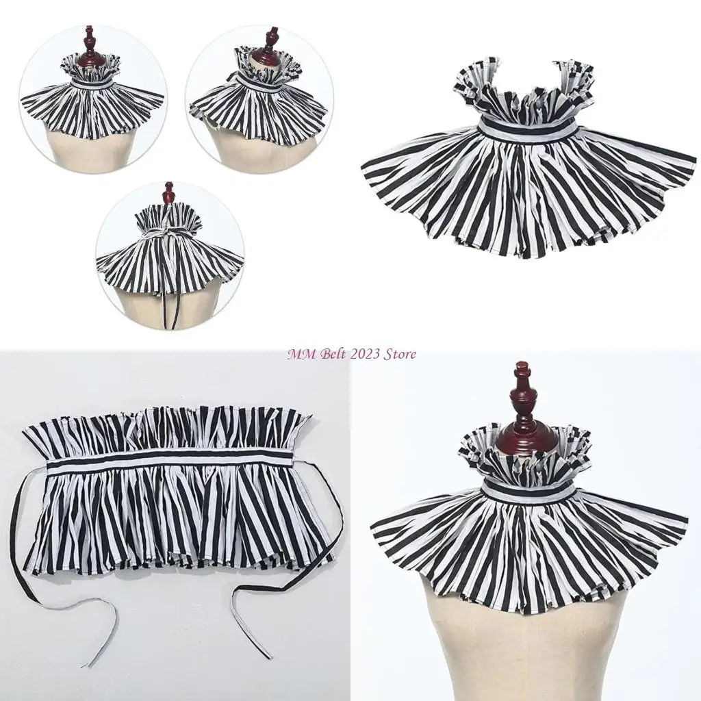49ME Clown Stripe Detachable Collar Cosplay Neck Accessory for Women Costume Parties
49ME Clown Stripe Detachable Collar Cosplay Neck Accessory for Women Costume Parties