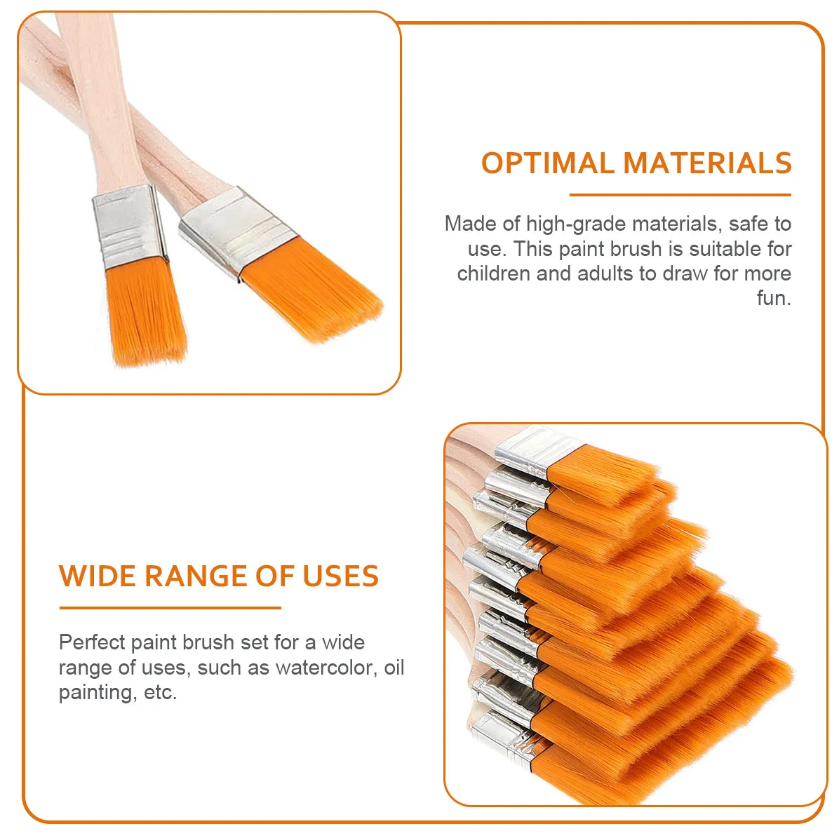10Pcs Utility Paint Brush Set Premium Nylon Bristles for Easy Watercolor Oil Acrylic Use Fun Drawing Game Tool for Children
10Pcs Utility Paint Brush Set Premium Nylon Bristles for Easy Watercolor Oil Acrylic Use Fun Drawing Game Tool for Children