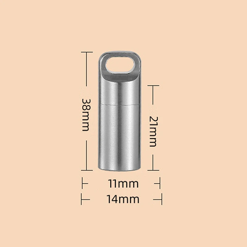 【P】1Pcs Portable Mini Medicine Holder Waterproof Stainless Steel Capsule Box EDC Tool Pill Case Seal Bottle for Travel
【P】1Pcs Portable Mini Medicine Holder Waterproof Stainless Steel Capsule Box EDC Tool Pill Case Seal Bottle for Travel