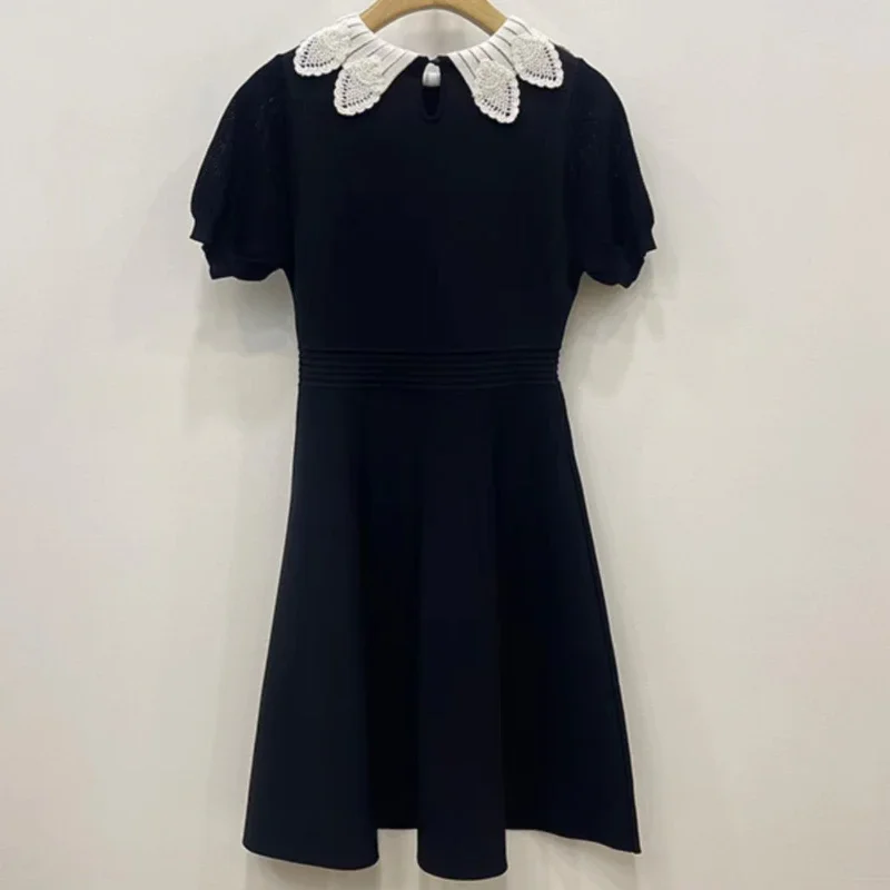 Women's Black Mini Dress Knitted Slim Short Sleeve Round Neck Casual Elegant Party Dress Female
Women's Black Mini Dress Knitted Slim Short Sleeve Round Neck Casual Elegant Party Dress Female