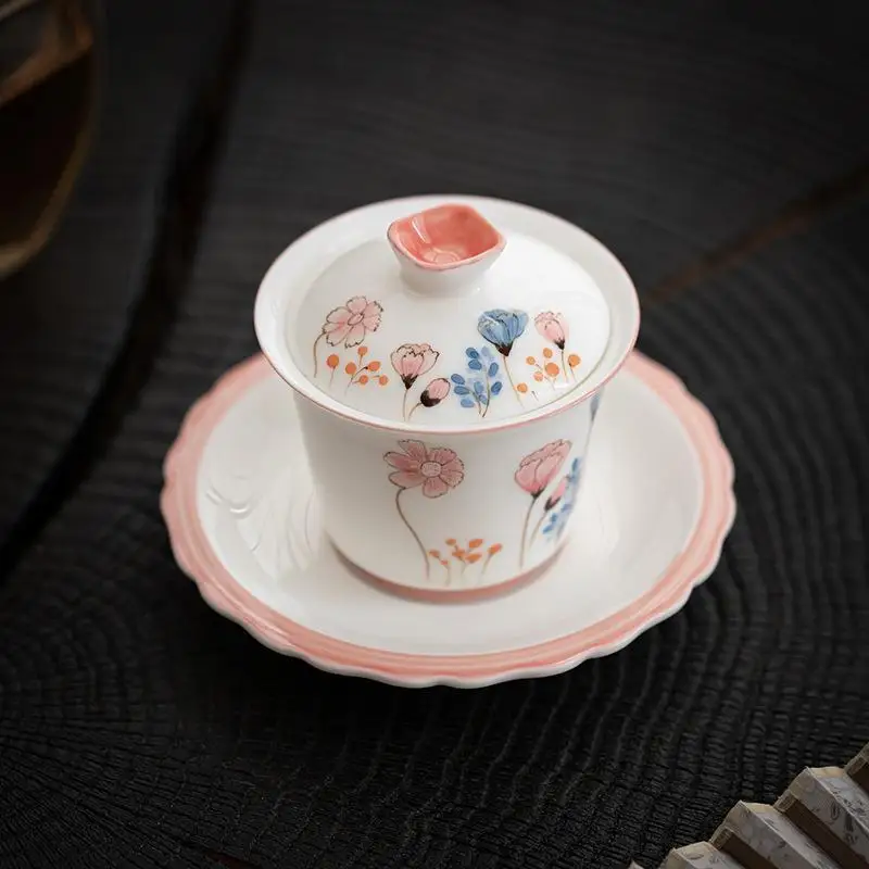 Hand-painted Crabapple Flower Tea Tureen Japanese Ceramic Covered Bowl Porcelain Sancai Chinese Kung Fu Tea Set Japanese Teaware
Hand-painted Crabapple Flower Tea Tureen Japanese Ceramic Covered Bowl Porcelain Sancai Chinese Kung Fu Tea Set Japanese Teaware