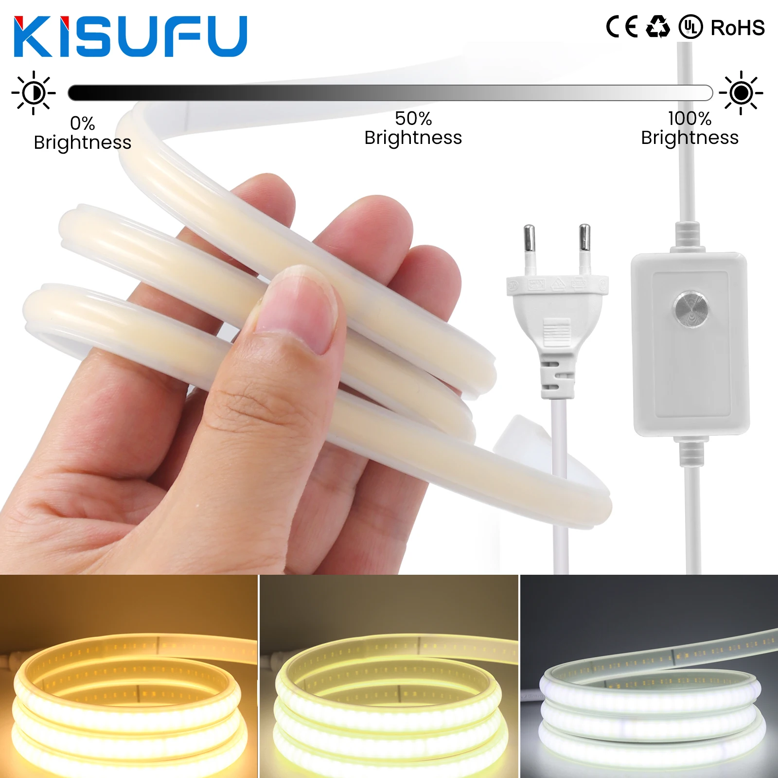 1/30M Dimmable COB LED Strip Light Neon High Bright 220V 230V Dimmer Plug 240leds/M Waterproof LED Strip Light Home Decor
1/30M Dimmable COB LED Strip Light Neon High Bright 220V 230V Dimmer Plug 240leds/M Waterproof LED Strip Light Home Decor