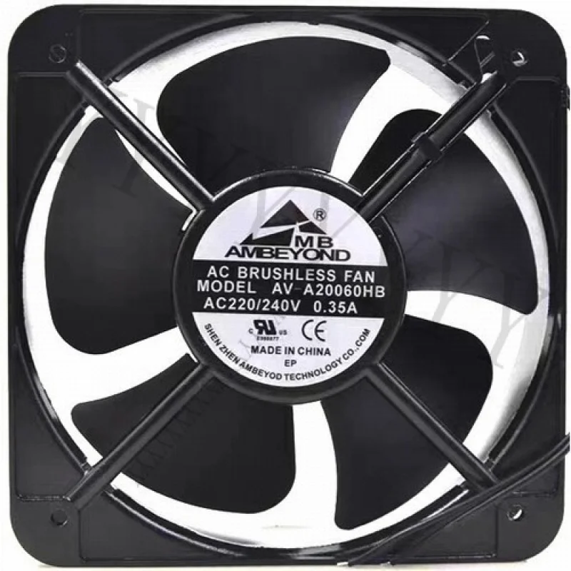 Y+AMBEYOND AV-A20060HB AC220V-240V 0.35A 20CM 20060 Cabinet Axial Cooling Fan
Y+AMBEYOND AV-A20060HB AC220V-240V 0.35A 20CM 20060 Cabinet Axial Cooling Fan