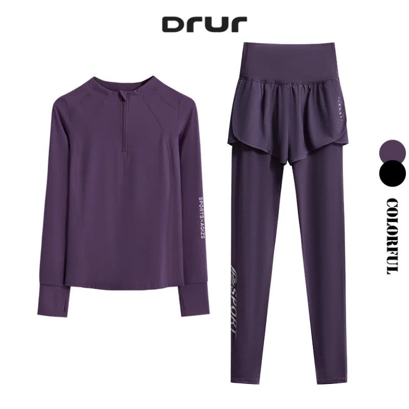 DRUR Осенний комплект для йоги из 2 предметов, быстросохнущая спортивная одежда, спортивная одежда, облегающий спортивный топ, леггинсы с высокой талией, женский спортивный костюм
DRUR Осенний комплект для йоги из 2 предметов, быстросохнущая спортивная одежда, спортивная одежда, облегающий спортивный топ, леггинсы с высокой талией, женский спортивный костюм