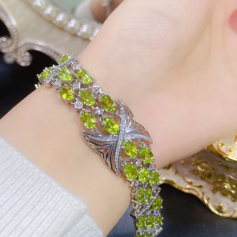 Natural Olivine Bracelet for women silver 925 jewelry luxury gem stones 18k gold plated free shiping items
Natural Olivine Bracelet for women silver 925 jewelry luxury gem stones 18k gold plated free shiping items