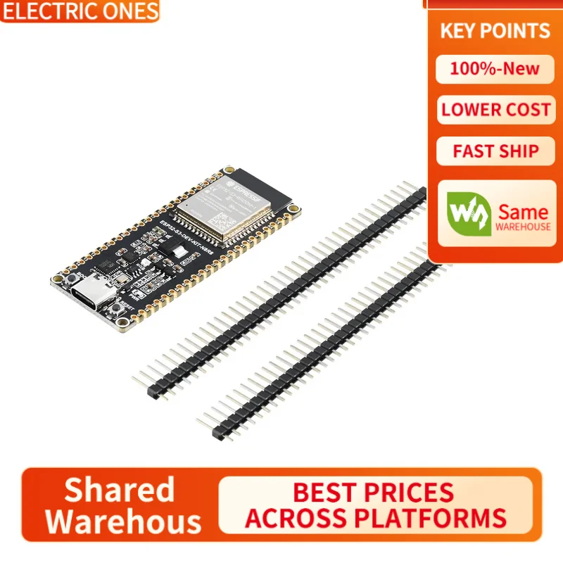 【Waveshare genuine】- ESP32-S3 Microcontroller, 2.4GHz Wi-Fi Development Board, 240MHz Dual Core Processor, ESP32-S3-WROOM-1-N8R8
【Waveshare genuine】- ESP32-S3 Microcontroller, 2.4GHz Wi-Fi Development Board, 240MHz Dual Core Processor, ESP32-S3-WROOM-1-N8R8