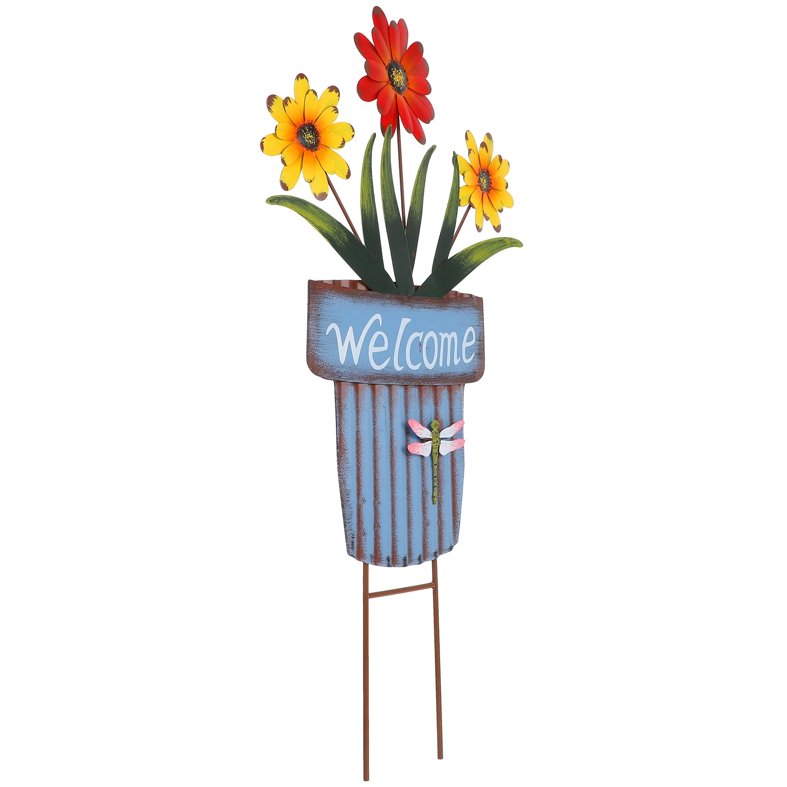 Shaped Iron Flowerpot Insert Blue Metal Flowers Yard Decorative Stakes Garden Landscape Plant Pot Stake Durable Lovely
Shaped Iron Flowerpot Insert Blue Metal Flowers Yard Decorative Stakes Garden Landscape Plant Pot Stake Durable Lovely