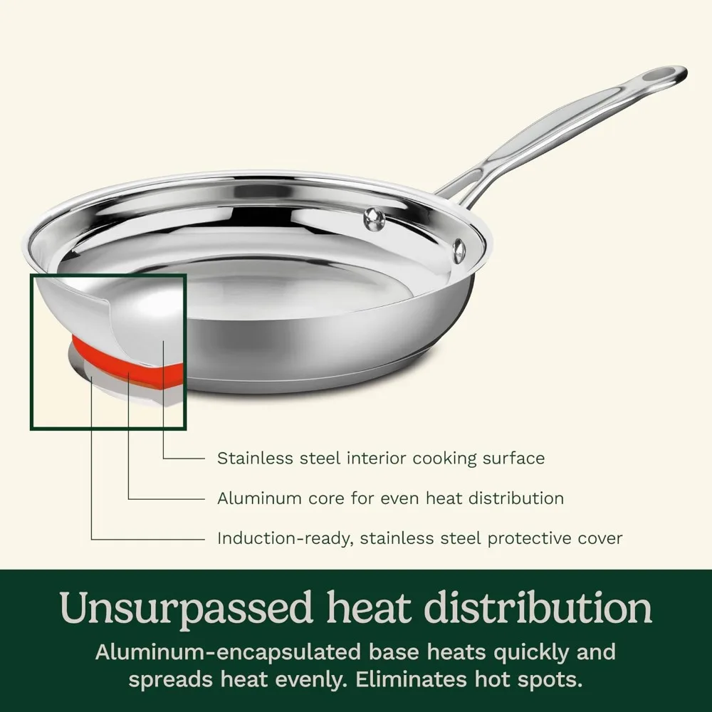 10-дюймовая сковорода из нержавеющей стали — профессиональная сковорода с антипригарным покрытием для домашних повара и любителей кулинарии
10-дюймовая сковорода из нержавеющей стали — профессиональная сковорода с антипригарным покрытием для домашних повара и любителей кулинарии