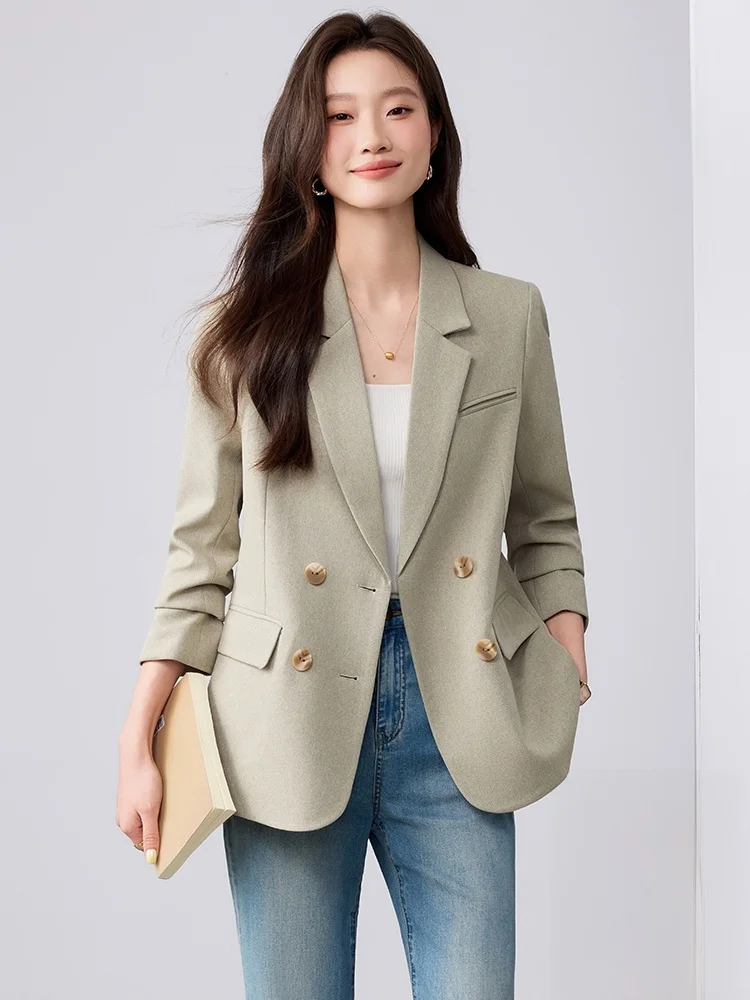 Spring Autumn Green Suit Jacket Women Commute Workplace Casual Miniature Western Clothes Upper Body Simple Style Standard Ver...
Spring Autumn Green Suit Jacket Women Commute Workplace Casual Miniature Western Clothes Upper Body Simple Style Standard Ver...