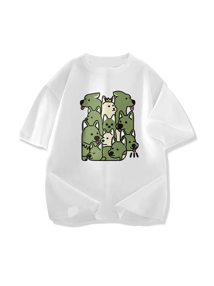 Summer Retro Puppy Creative Short Sleeve T-Shirt Men's Trend High Street Loose Casual Fashion Versatile Couple Top fashion
Summer Retro Puppy Creative Short Sleeve T-Shirt Men's Trend High Street Loose Casual Fashion Versatile Couple Top fashion