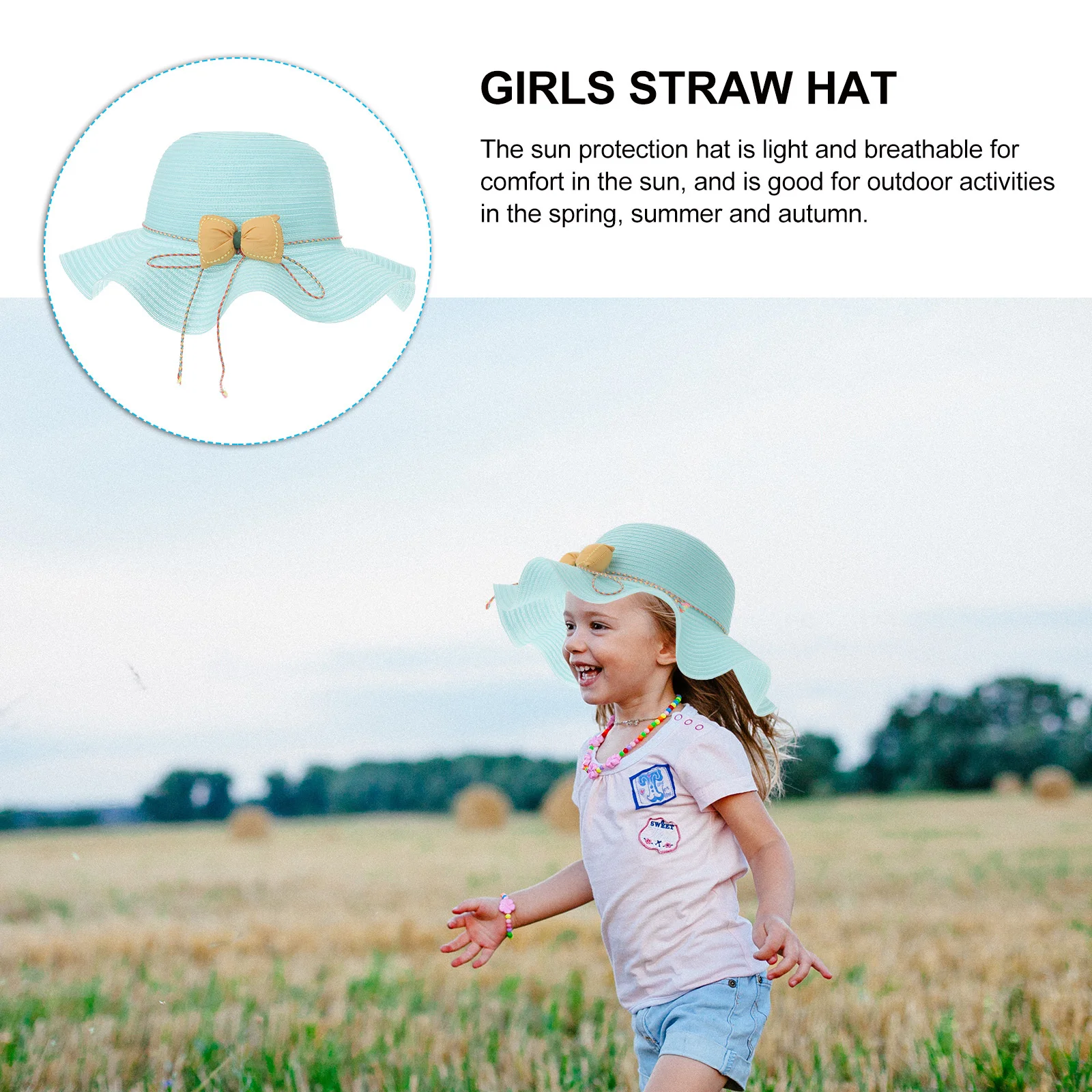 Соломенная шляпа от солнца для девочек, детская легкая летняя кепка с защитой от ультрафиолета, дышащая кепка с козырьком от солнца для занятий спортом на открытом воздухе, пляжного отдыха 
Соломенная шляпа от солнца для девочек, детская легкая летняя кепка с защитой от ультрафиолета, дышащая кепка с козырьком от солнца для занятий спортом на открытом воздухе, пляжного отдыха