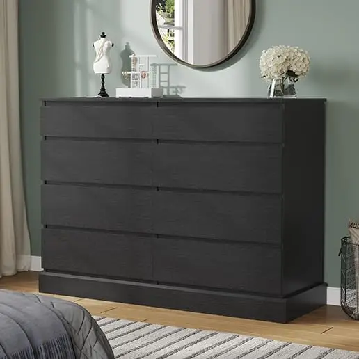 DICTAC 8 Drawers Dresser for Bedroom, Black Modern Chest of Drawers, Storage Tower Clothes Organizer Closet
DICTAC 8 Drawers Dresser for Bedroom, Black Modern Chest of Drawers, Storage Tower Clothes Organizer Closet