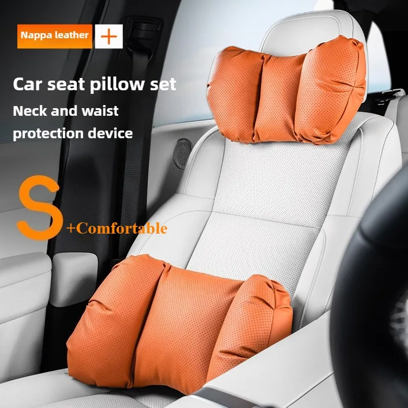Nappa Leather Soft Car Seat Neck and Back Pillow Comfort Car Neck Waist Pillows Accessories Interior Car Headrest Lumbar Support
Nappa Leather Soft Car Seat Neck and Back Pillow Comfort Car Neck Waist Pillows Accessories Interior Car Headrest Lumbar Support