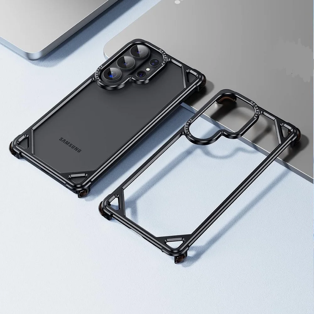 Solid Color Frameless Aluminum Alloy Hollow Out Phone Cover for Samsung Galaxy S25 S26 Ultra with Metal Protective Case
Solid Color Frameless Aluminum Alloy Hollow Out Phone Cover for Samsung Galaxy S25 S26 Ultra with Metal Protective Case