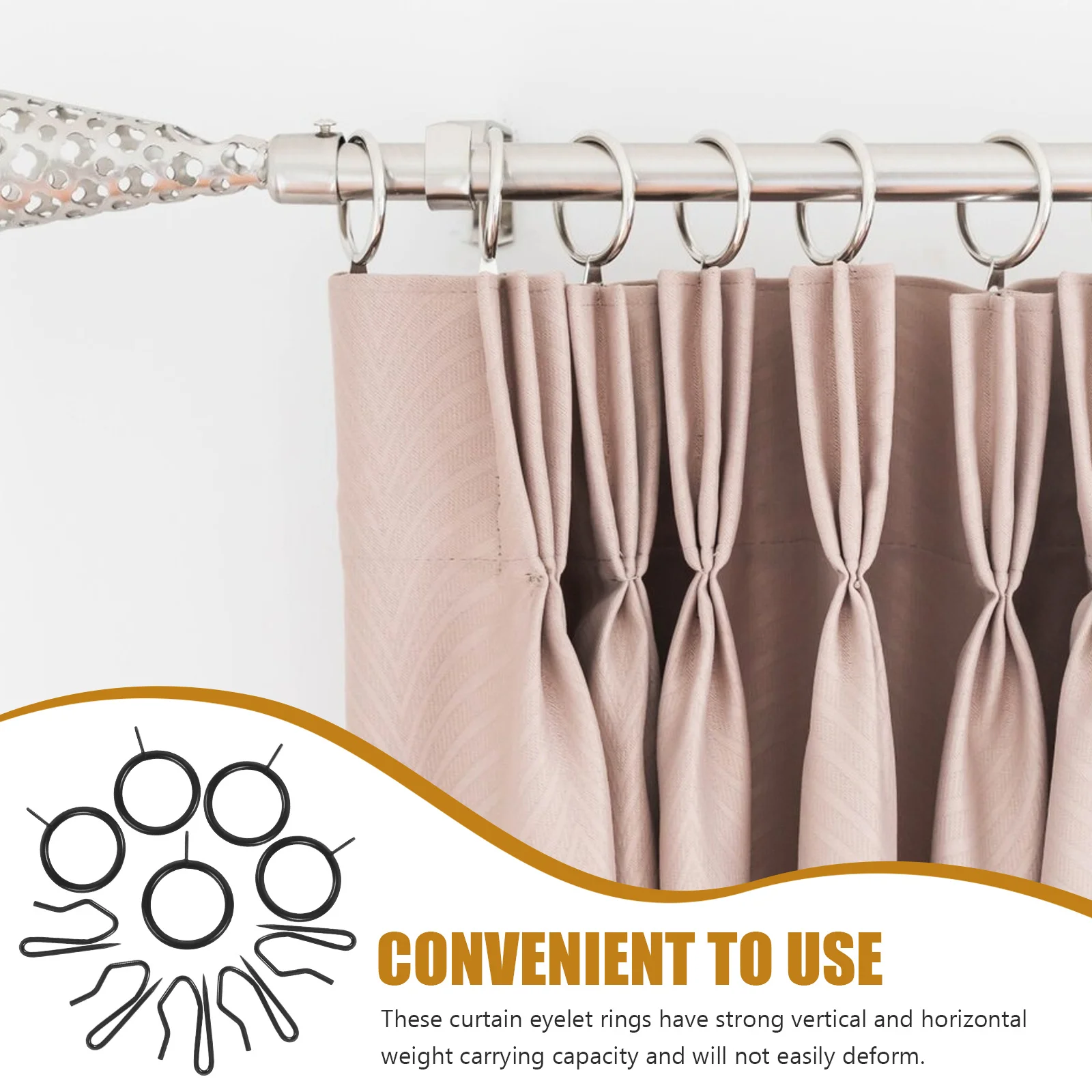 1Set Decorative Shower Curtain Rings Modern Simple Style Stainless Steel Eyelet Rings for Bathroom Home Hanging Drapery
1Set Decorative Shower Curtain Rings Modern Simple Style Stainless Steel Eyelet Rings for Bathroom Home Hanging Drapery