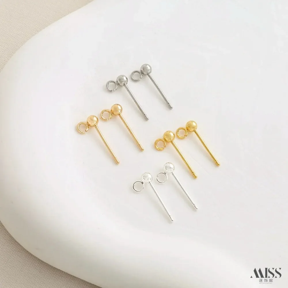 14K Gold-plated Open Hanging Ring Bean Earrings 925 Sterling Silver Earrings 18K Real Gold DIY Earrings Accessories
14K Gold-plated Open Hanging Ring Bean Earrings 925 Sterling Silver Earrings 18K Real Gold DIY Earrings Accessories