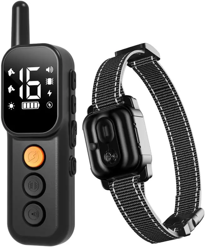 Dog Shock Collar Dog Training Collar with Remote IP67 Waterproof 4 Training Modes Lighting Beep Vibration Safe Shock
Dog Shock Collar Dog Training Collar with Remote IP67 Waterproof 4 Training Modes Lighting Beep Vibration Safe Shock