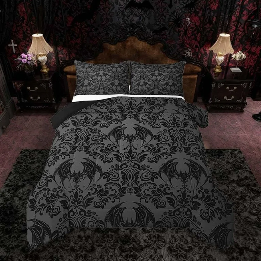 Adults Gothic Comforter Set Size Dark Olive Green Damask Comforter Bat Bohemia Boho Bedding Set Goth Duvet Set Vintage Victoria
Adults Gothic Comforter Set Size Dark Olive Green Damask Comforter Bat Bohemia Boho Bedding Set Goth Duvet Set Vintage Victoria