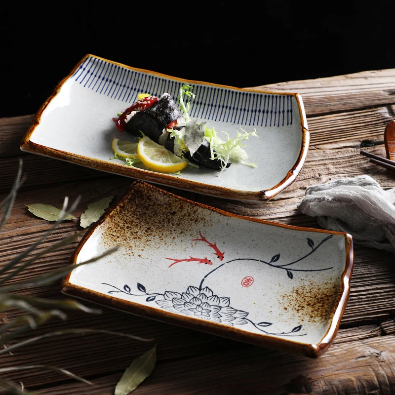 Japanese Dinner Plate household dish plate tray sushi plate restaurant rectangular plate commercial personality ceramic plate
Japanese Dinner Plate household dish plate tray sushi plate restaurant rectangular plate commercial personality ceramic plate