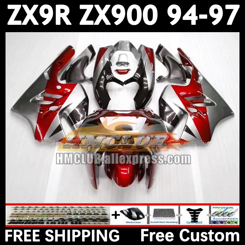 Body Kit For KAWASAKI NINJA ZX900 ZX 900 9 R 1994 1995 1996 1997 163No.18 9R 900CC ZX-9R ZX9R red silver 94 95 96 97 Fairings
Body Kit For KAWASAKI NINJA ZX900 ZX 900 9 R 1994 1995 1996 1997 163No.18 9R 900CC ZX-9R ZX9R red silver 94 95 96 97 Fairings