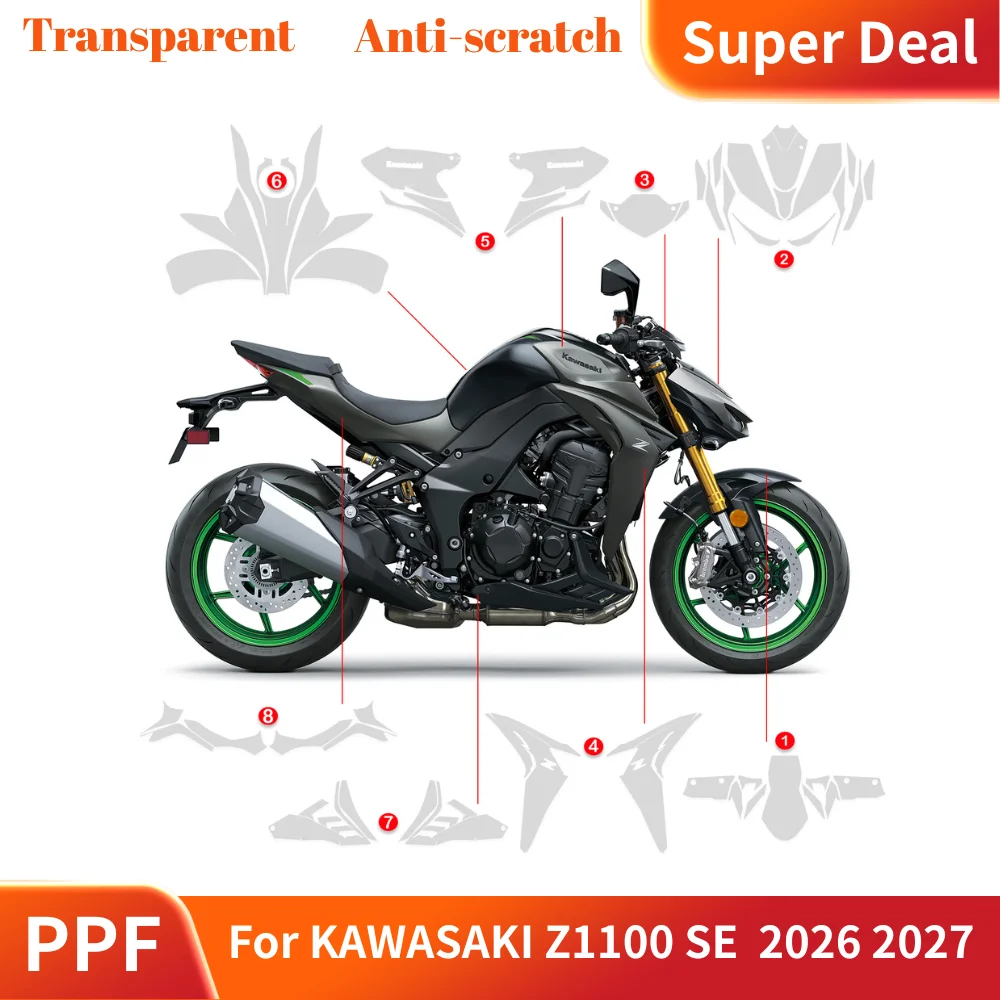 For KAWASAKI Z1100 SE 2026 2027 PPF TPU Protective Film Self-Healing Full Body Paint Protection Scratch Resistant Kit
For KAWASAKI Z1100 SE 2026 2027 PPF TPU Protective Film Self-Healing Full Body Paint Protection Scratch Resistant Kit