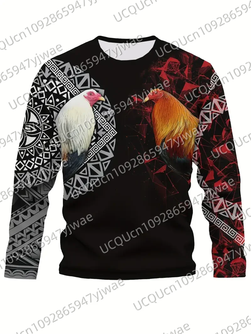 Men's Casual Long Sleeves Aztec Mexican Rooster Print Graphic Design Crew Neck T-shirt for Spring Autumn Women's T-shirt
Men's Casual Long Sleeves Aztec Mexican Rooster Print Graphic Design Crew Neck T-shirt for Spring Autumn Women's T-shirt