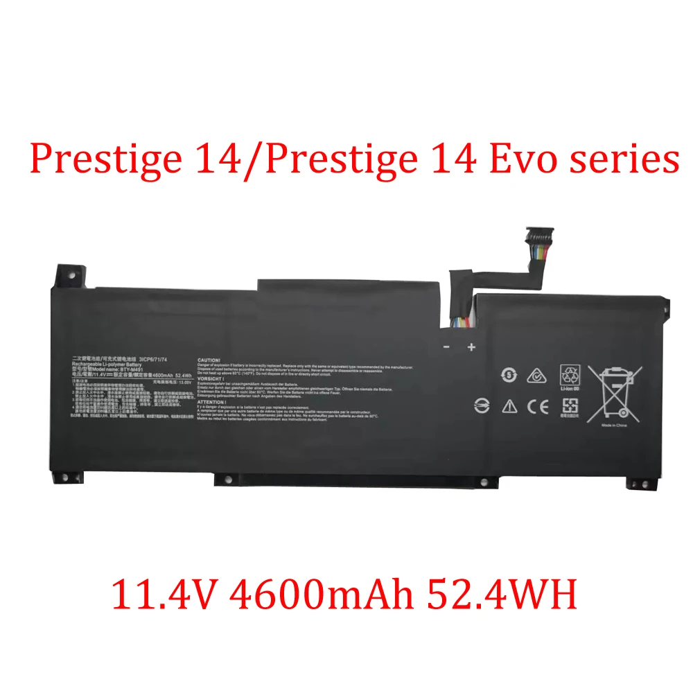 Аккумулятор для MSI Prestige 14 A10RAS A10RBS A10SC A11SC A12SC A12UC A11SB Prestige 14 Evo A11MO A12M 11,4 В 4600 мАч 52,4 Втч Новый
Аккумулятор для MSI Prestige 14 A10RAS A10RBS A10SC A11SC A12SC A12UC A11SB Prestige 14 Evo A11MO A12M 11,4 В 4600 мАч 52,4 Втч Новый