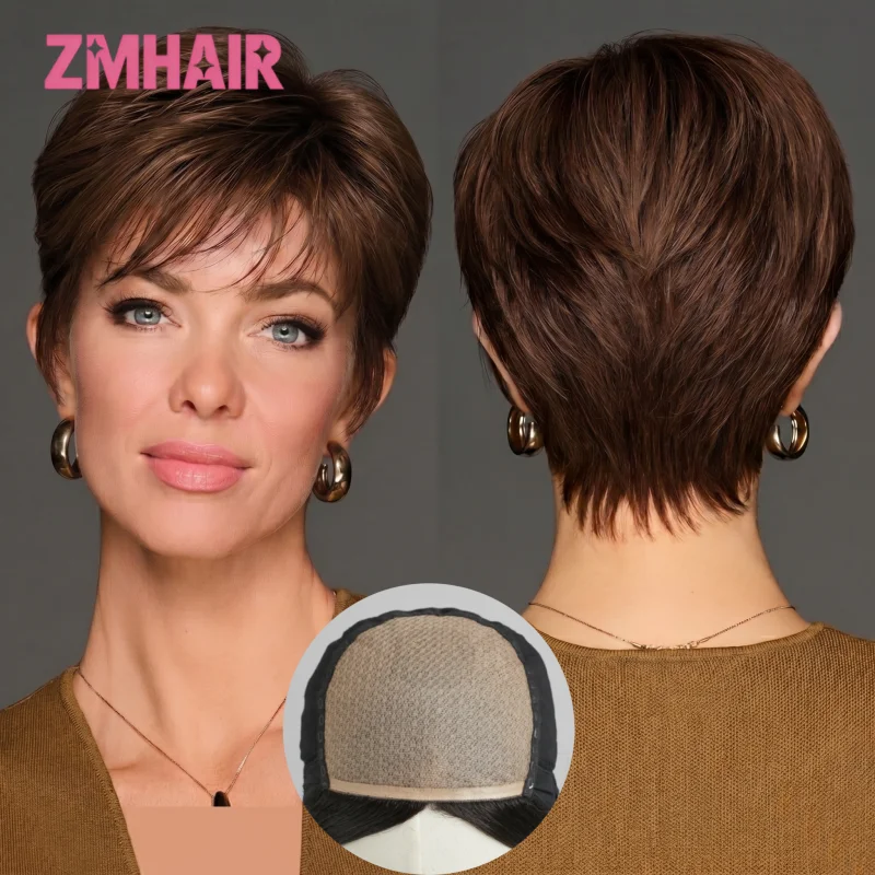 6x6 Double Drawn Silk Base Pixie Wig Human Hair Short Pixie Cut PU Front Wig Pre Plucked Natural Hairline Glueless Wigs for Wome
6x6 Double Drawn Silk Base Pixie Wig Human Hair Short Pixie Cut PU Front Wig Pre Plucked Natural Hairline Glueless Wigs for Wome