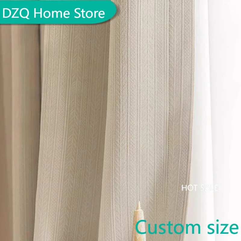 Simple Vertical Striped Jacquard Curtains French Cream Style Vintage Chenille Thicken Blackout Curtains for Bedroom Living Room
Simple Vertical Striped Jacquard Curtains French Cream Style Vintage Chenille Thicken Blackout Curtains for Bedroom Living Room