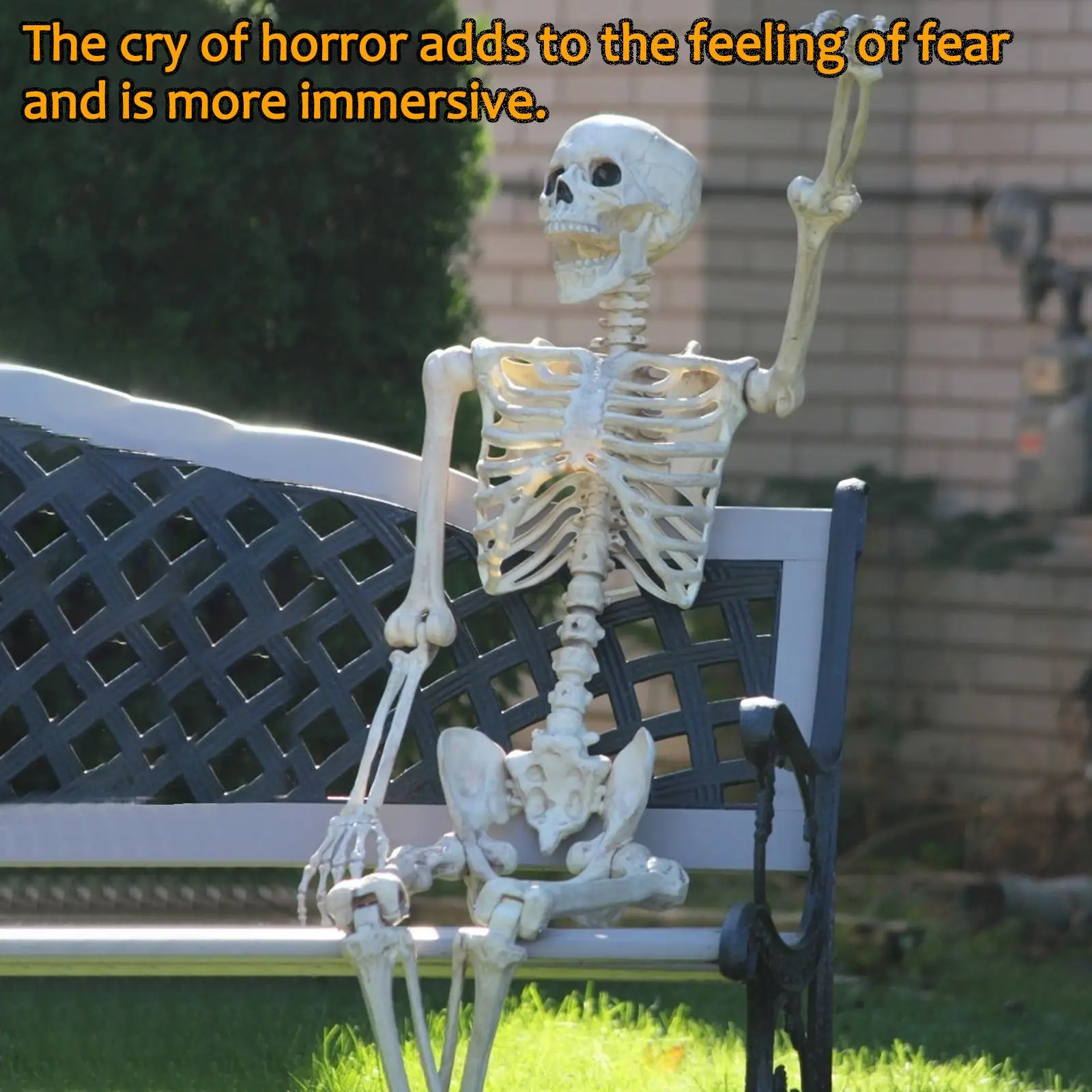 165cm Realistic Plastic Halloween Skeleton Decoration Adjustable Joints Can be Suspended from Ceiling for Halloween or Prank The
165cm Realistic Plastic Halloween Skeleton Decoration Adjustable Joints Can be Suspended from Ceiling for Halloween or Prank The