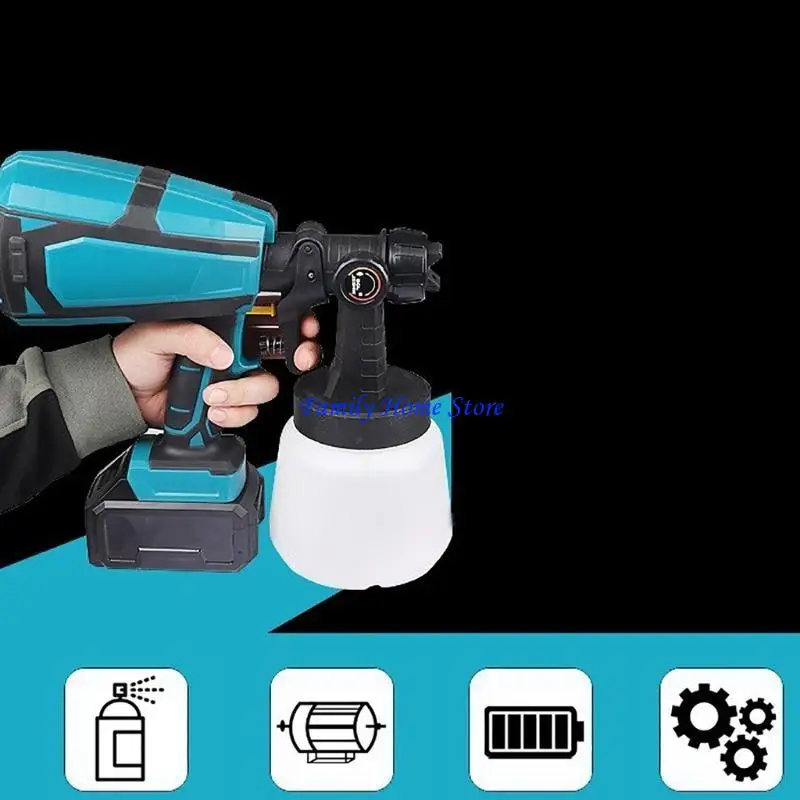 P0uf 21V 1000 мл беспроводной беспроводной краски распылитель HVLP Электрические распылительные пушки течет управлять
P0uf 21V 1000 мл беспроводной беспроводной краски распылитель HVLP Электрические распылительные пушки течет управлять