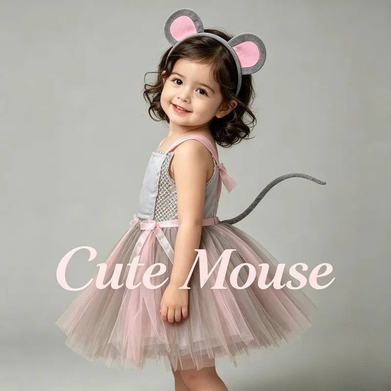 Cute Mouse Pattern Tutu Dress Festival Party Stage Wear Halloween Cosplay Costume European Fashion Fluffy Tulle Skirt Dress
Cute Mouse Pattern Tutu Dress Festival Party Stage Wear Halloween Cosplay Costume European Fashion Fluffy Tulle Skirt Dress