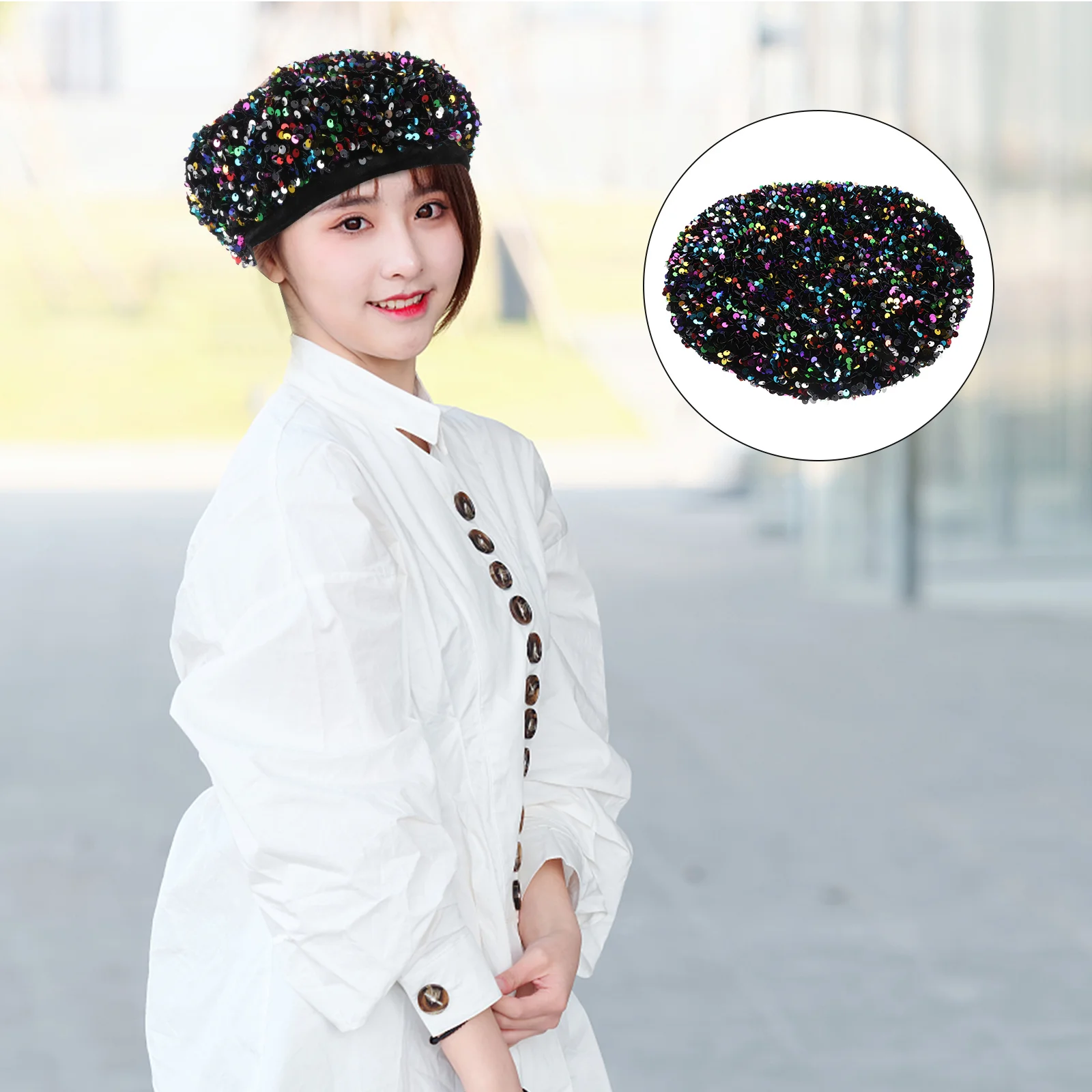 1Pcs Fashion Beret for Women Sparkly Sequined Winter Hat Shimmer Warm Headwear Versatile Stylish Accessory for Festive Events
1Pcs Fashion Beret for Women Sparkly Sequined Winter Hat Shimmer Warm Headwear Versatile Stylish Accessory for Festive Events