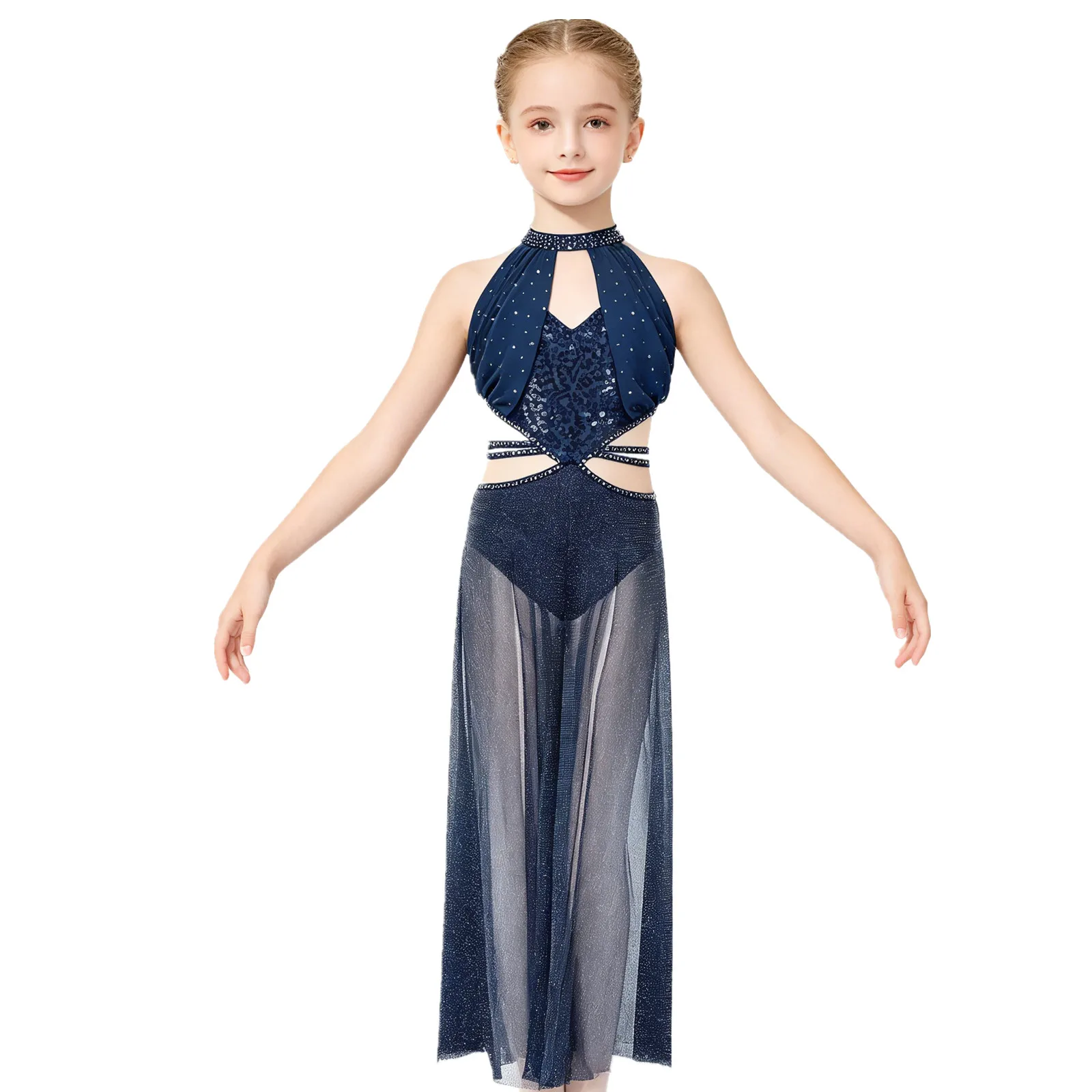 Girls Shiny Sequin Rhinestone Mesh Modern Lyrical Dance Jumpsuit Skating Gymnastics Acrobatics Bodysuit for Stage Performance
Girls Shiny Sequin Rhinestone Mesh Modern Lyrical Dance Jumpsuit Skating Gymnastics Acrobatics Bodysuit for Stage Performance