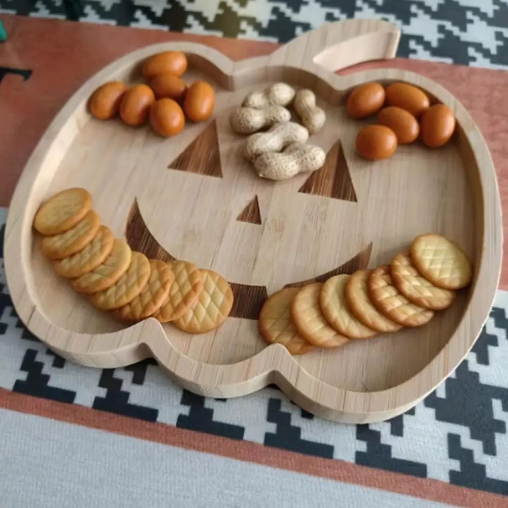 Bamboo Ghost Pumpkin Tray Christmas Halloween Decorative Dinner Plate Solid Wood Deli Tray Creative Outdoor Picnic Plate 2025
Bamboo Ghost Pumpkin Tray Christmas Halloween Decorative Dinner Plate Solid Wood Deli Tray Creative Outdoor Picnic Plate 2025