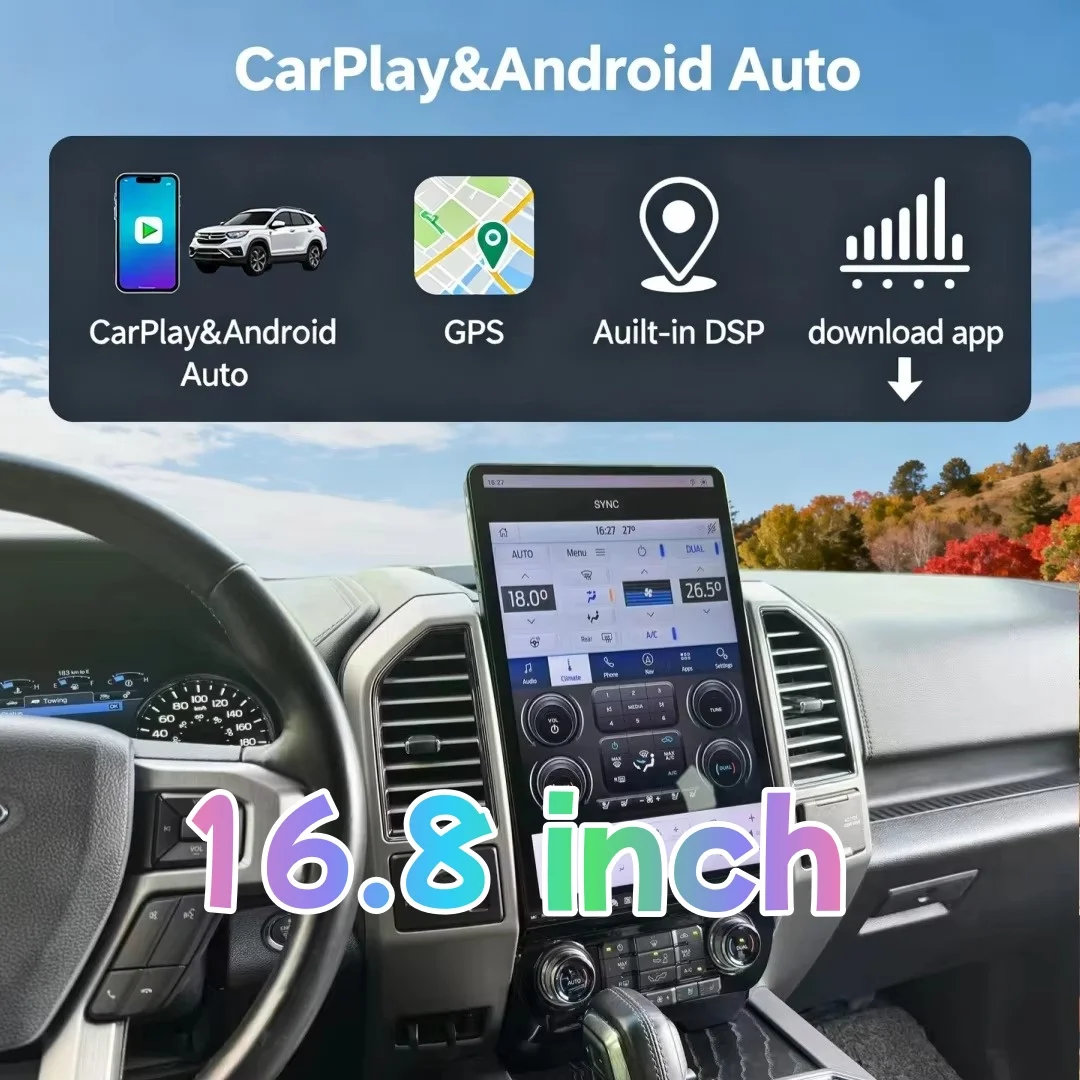 Мультимедийный проигрыватель Android Auto Carplay 16.8 дюймов для Ford F-150 2015-2019, автомобильная магнитола с GPS-навигацией, видеорегистратор, головное устройство с DSP.
Мультимедийный проигрыватель Android Auto Carplay 16.8 дюймов для Ford F-150 2015-2019, автомобильная магнитола с GPS-навигацией, видеорегистратор, головное устройство с DSP.