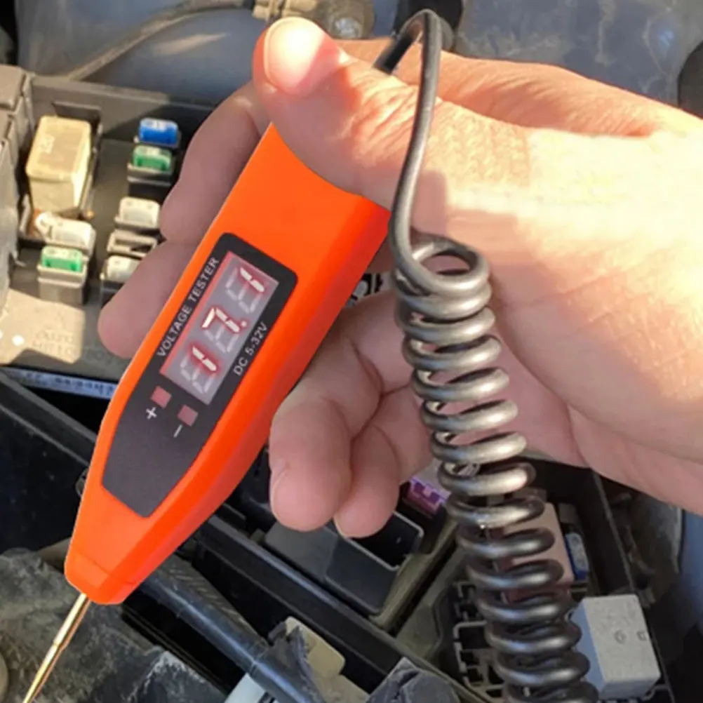 Digital Voltage Tester 5-32V Car Fuse Circuit Probe Electric Devices Automotive Test Light 12v Continuity Checker
Digital Voltage Tester 5-32V Car Fuse Circuit Probe Electric Devices Automotive Test Light 12v Continuity Checker