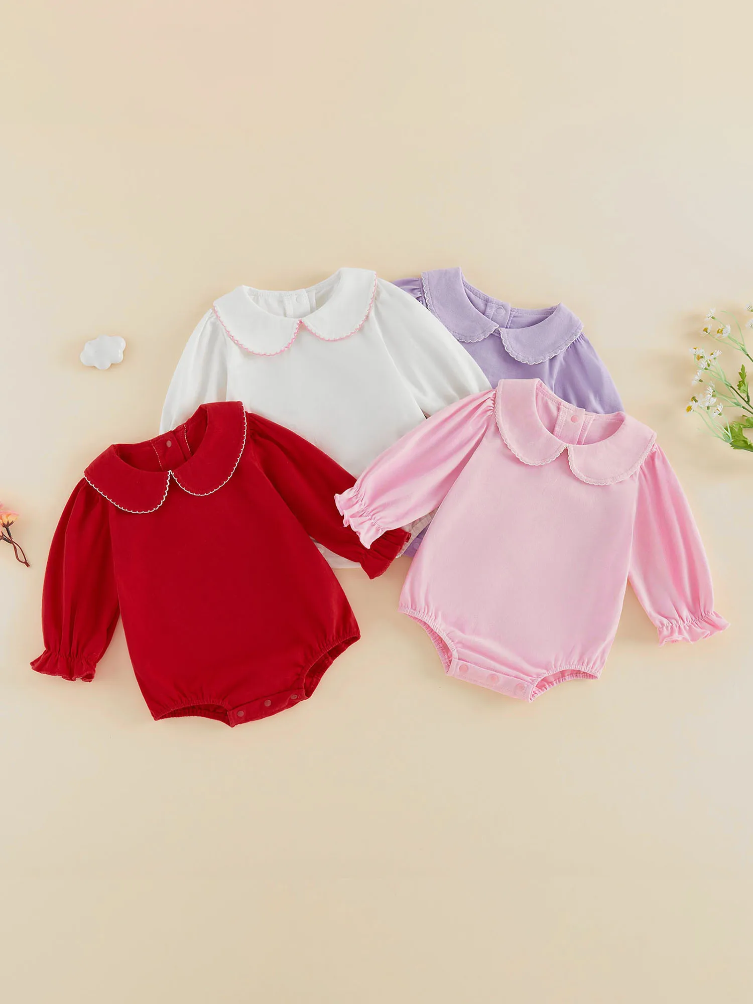 Adorable Baby Girl Jumpsuit with Ruffle Sleeves and Floral Print Cute Infant Romper for Spring and Summer Outfits
Adorable Baby Girl Jumpsuit with Ruffle Sleeves and Floral Print Cute Infant Romper for Spring and Summer Outfits