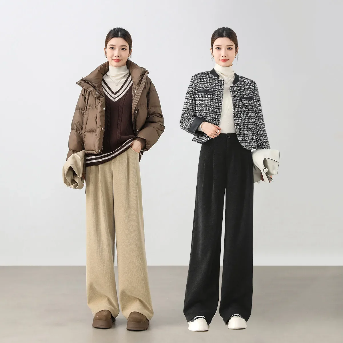 SENTUBILA Autumn Winter Wide-leg Pants for Women 2025 Vintage Thick Warm Folds Casual Simple Straight Trousers 144K58730
SENTUBILA Autumn Winter Wide-leg Pants for Women 2025 Vintage Thick Warm Folds Casual Simple Straight Trousers 144K58730