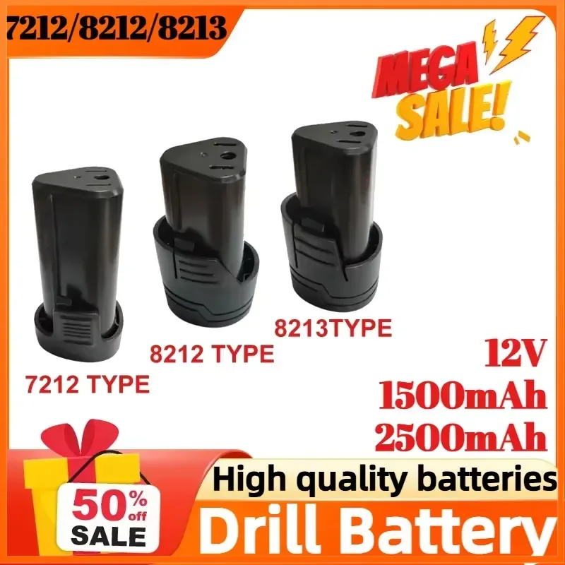 12V 1500mAh 2500mAh Rechargeable Battery Screwdriver Electric Drill Battery Cordless Screwdriver Charger Battery for Power
12V 1500mAh 2500mAh Rechargeable Battery Screwdriver Electric Drill Battery Cordless Screwdriver Charger Battery for Power