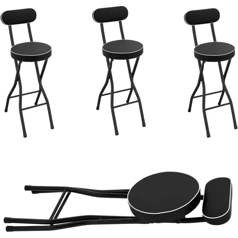 Set of 4 Padded Backrest Stools, 25.6 Adjustable Height, Ideal for Kitchen Island or Dining Room (Black)
Set of 4 Padded Backrest Stools, 25.6 Adjustable Height, Ideal for Kitchen Island or Dining Room (Black)