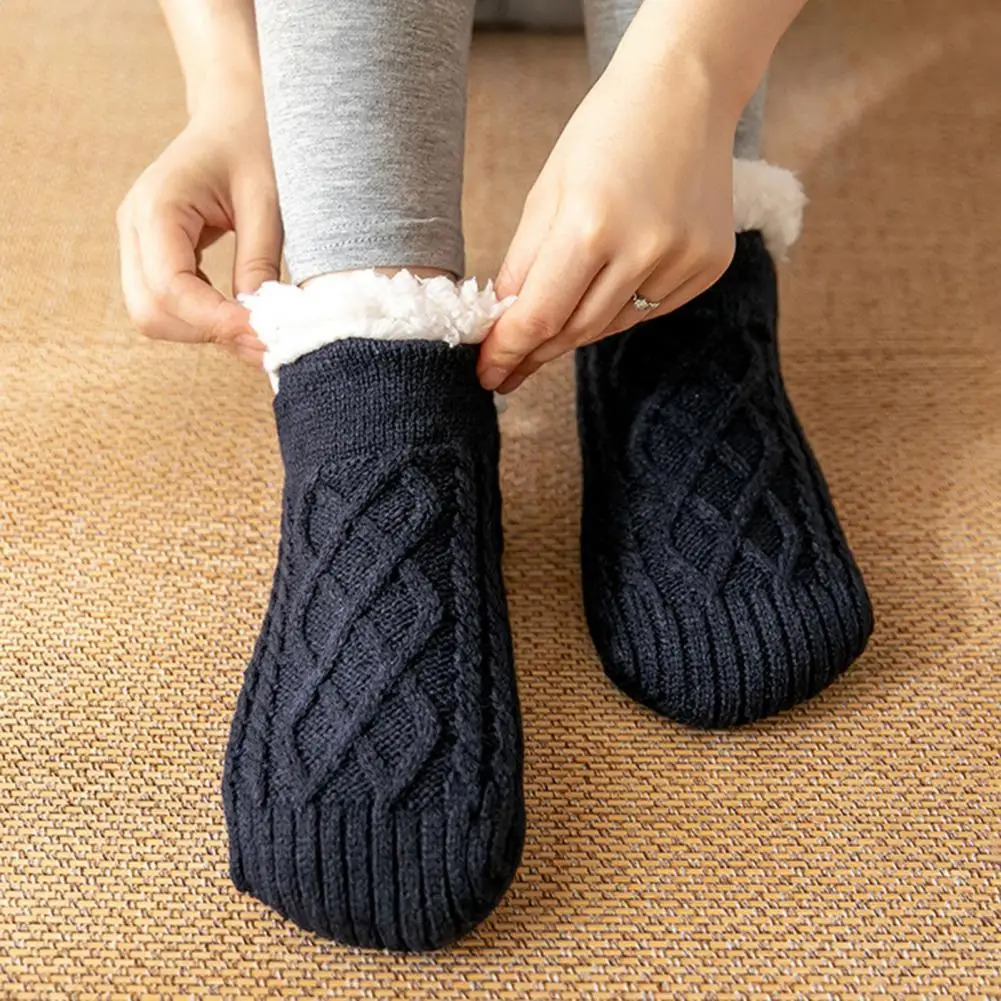 1 Pair Unisex Thermal Socks Plush Lining Thickened Socks Autumn Winter Stretchy Non Slip Floor Socks Meias De Algodão
1 Pair Unisex Thermal Socks Plush Lining Thickened Socks Autumn Winter Stretchy Non Slip Floor Socks Meias De Algodão