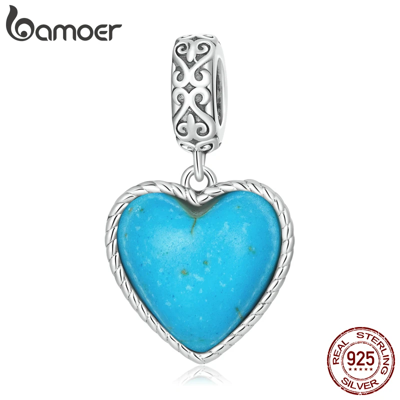 Подвеска Bamoer Blue Love, бирюза, Настоящее серебро 925 пробы, подвеска в виде сердца для серебряного браслета и браслета, изысканное ювелирное изделие
Подвеска Bamoer Blue Love, бирюза, Настоящее серебро 925 пробы, подвеска в виде сердца для серебряного браслета и браслета, изысканное ювелирное изделие