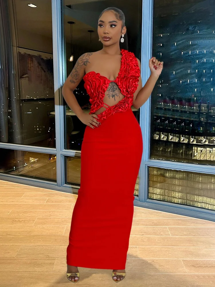 Sister Star Pure Desire Wind One-shoulder Hollow Package Buttocks Open Pressure Pleated Hot Girl Robe Nightclub Party Dress
Sister Star Pure Desire Wind One-shoulder Hollow Package Buttocks Open Pressure Pleated Hot Girl Robe Nightclub Party Dress