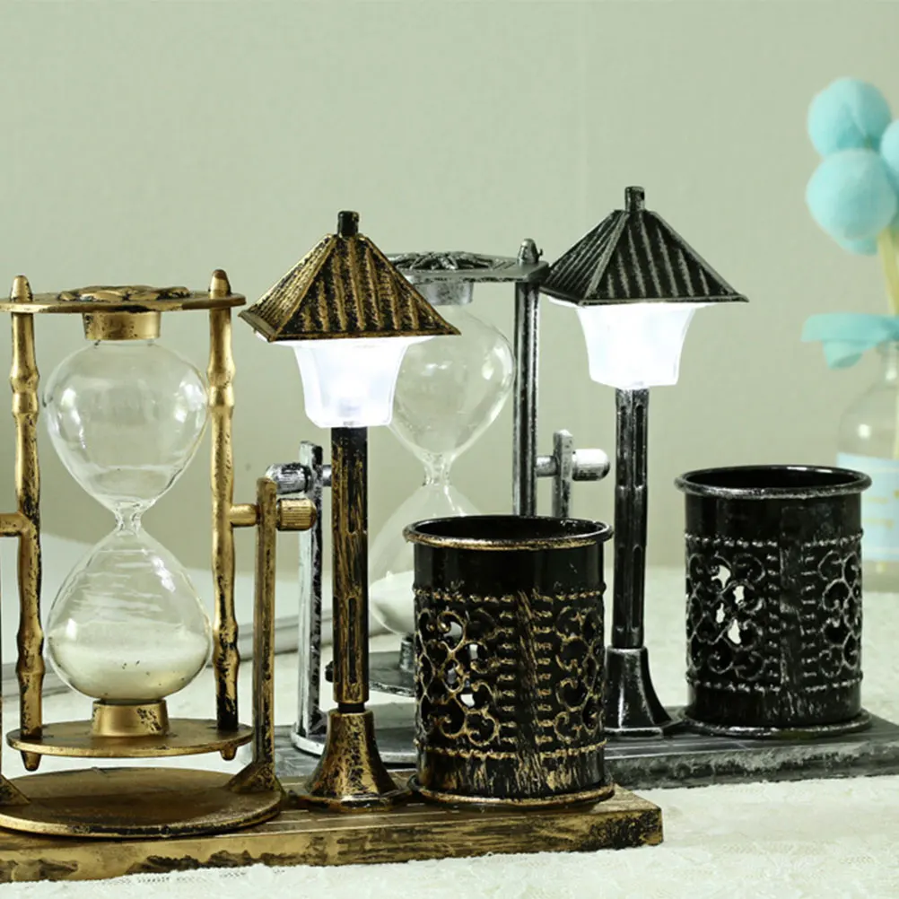 Creative Sand Clock Pen Holder nament Iron Plastic Home Decor Desktop Storage Lamp Funny Craft Decorative Silver
Creative Sand Clock Pen Holder nament Iron Plastic Home Decor Desktop Storage Lamp Funny Craft Decorative Silver