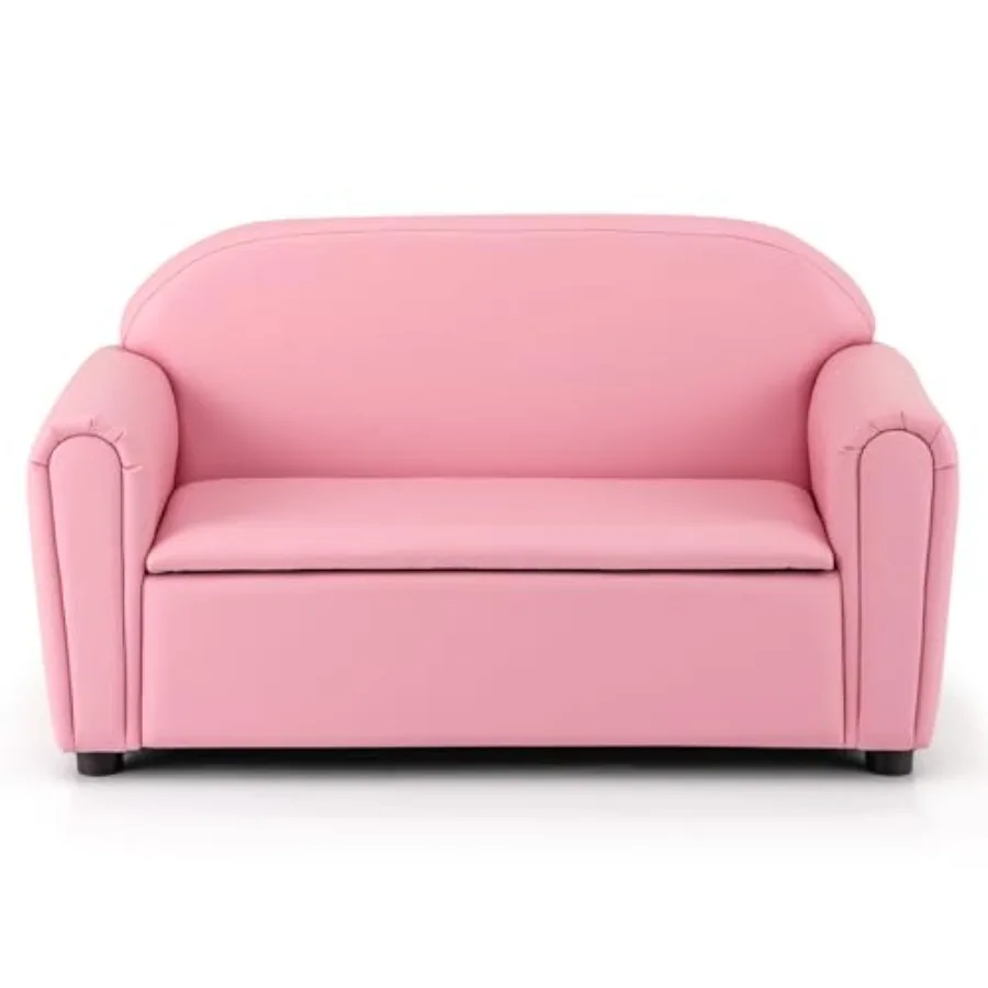 Couch 2 in 1 Double Seat 's Sofa with Under Seat Storage PU Leather Surface Toddler Armrest Chair Room Soft Pink Sofa for Presc
Couch 2 in 1 Double Seat 's Sofa with Under Seat Storage PU Leather Surface Toddler Armrest Chair Room Soft Pink Sofa for Presc