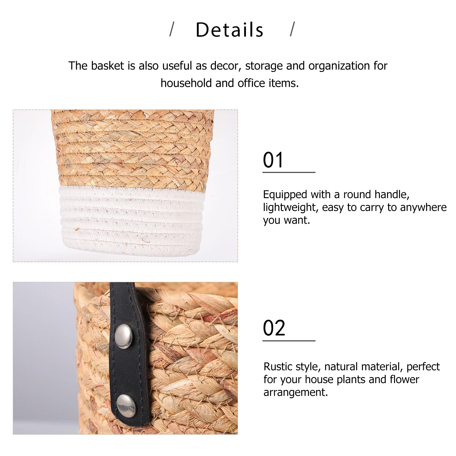 Storage Basket Woven Seaweed Baskets Flowerpot for Seagrass Planter Planters Outdoor Plants
Storage Basket Woven Seaweed Baskets Flowerpot for Seagrass Planter Planters Outdoor Plants