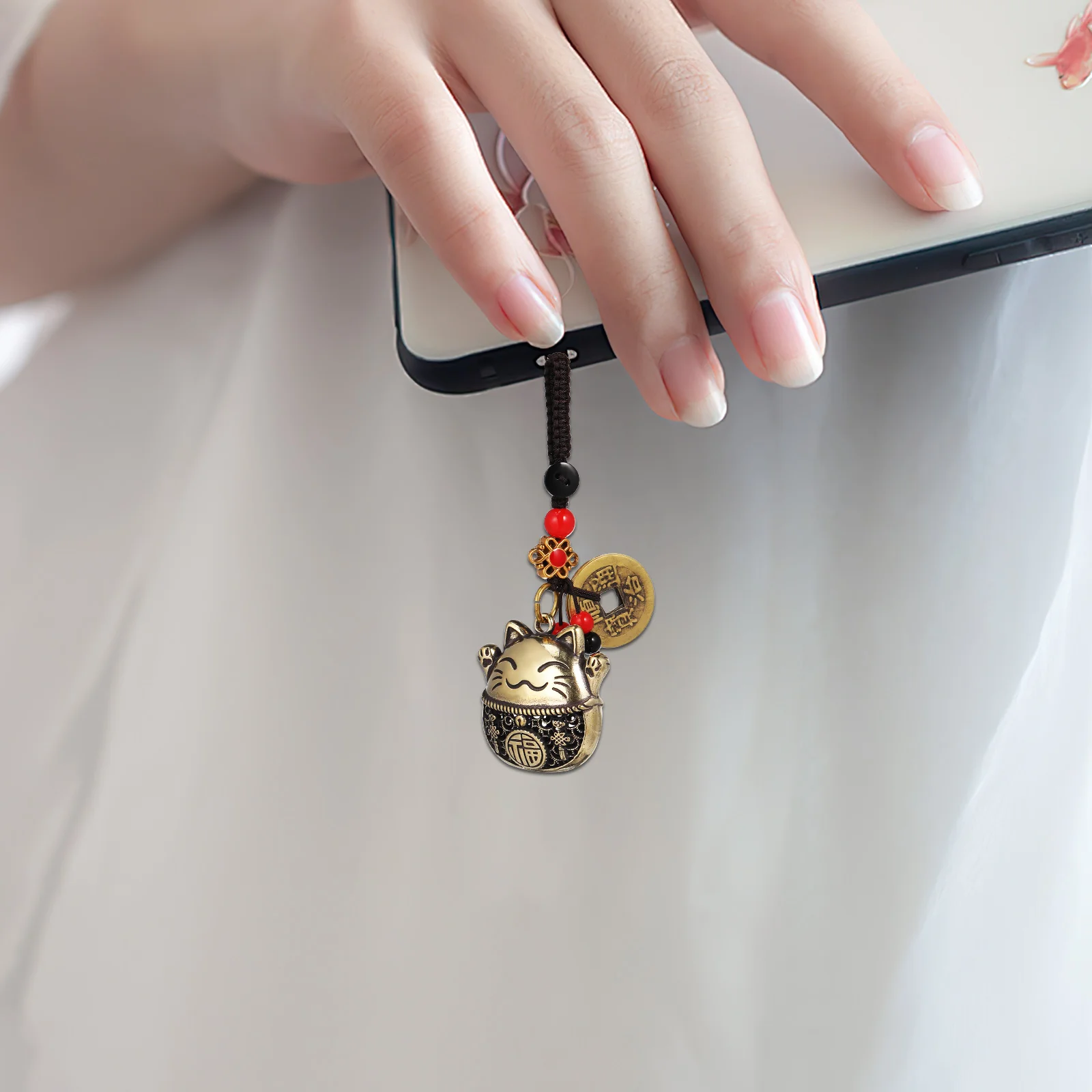2 Pcs Keychain Pendant Lucky Charms Bag Brass Cat Ornament Vintage Car Mirror Decor Hanging Spring Festival Prosperity Wishes
2 Pcs Keychain Pendant Lucky Charms Bag Brass Cat Ornament Vintage Car Mirror Decor Hanging Spring Festival Prosperity Wishes