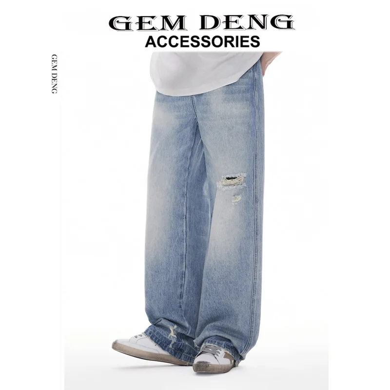 Ретро-джинсы американского стиля светло-голубого цвета, модные, простые, универсальные, длинные брюки, износостойкие, прямого кроя, свободного силуэта, для повседневной носки.
Ретро-джинсы американского стиля светло-голубого цвета, модные, простые, универсальные, длинные брюки, износостойкие, прямого кроя, свободного силуэта, для повседневной носки.